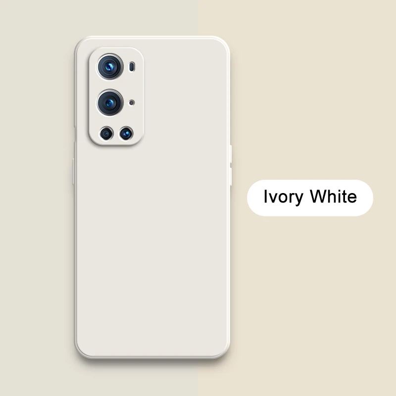 Original Square Liquid Silicone Cute Case with Camera Protection - Soft Back Cover