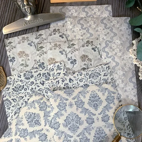 

8 Sheet Vintage Flower Craft Paper Stickers Junk Journal Tim Holtz Style Scrapbooking Album Material Paper Decorative Stickers