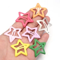 50pcs Colorful Star BB Hair Clips Girls Y2K Cute Star Barrettes Women Simple Metal Snap Clip Headdress Hair Jewelry Accessories 3