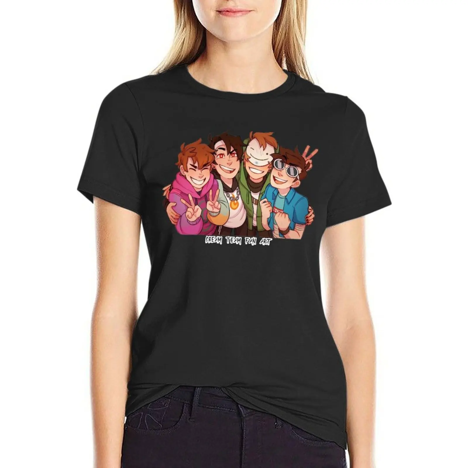 

dream team fanart T-Shirt summer clothes funny Blouse vintage clothes Woman T-shirts