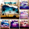 Hawaiian Summer Beach Duvet Cover Exotic Tropical Seascape Bedding Set Microfiber Palm Trees Comforter Cover For Kids Adult Room 1
