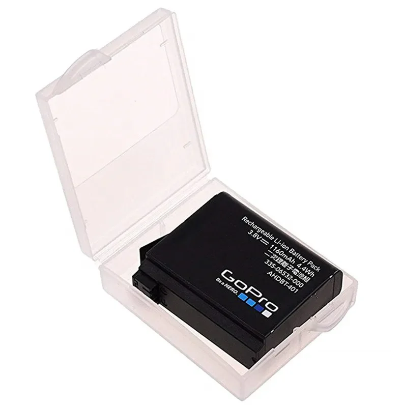 Protective Storage Battery Box Plastic Case Cover Camera Accessories for Gopro Hero 10 9/8/7/6/5 2pcs