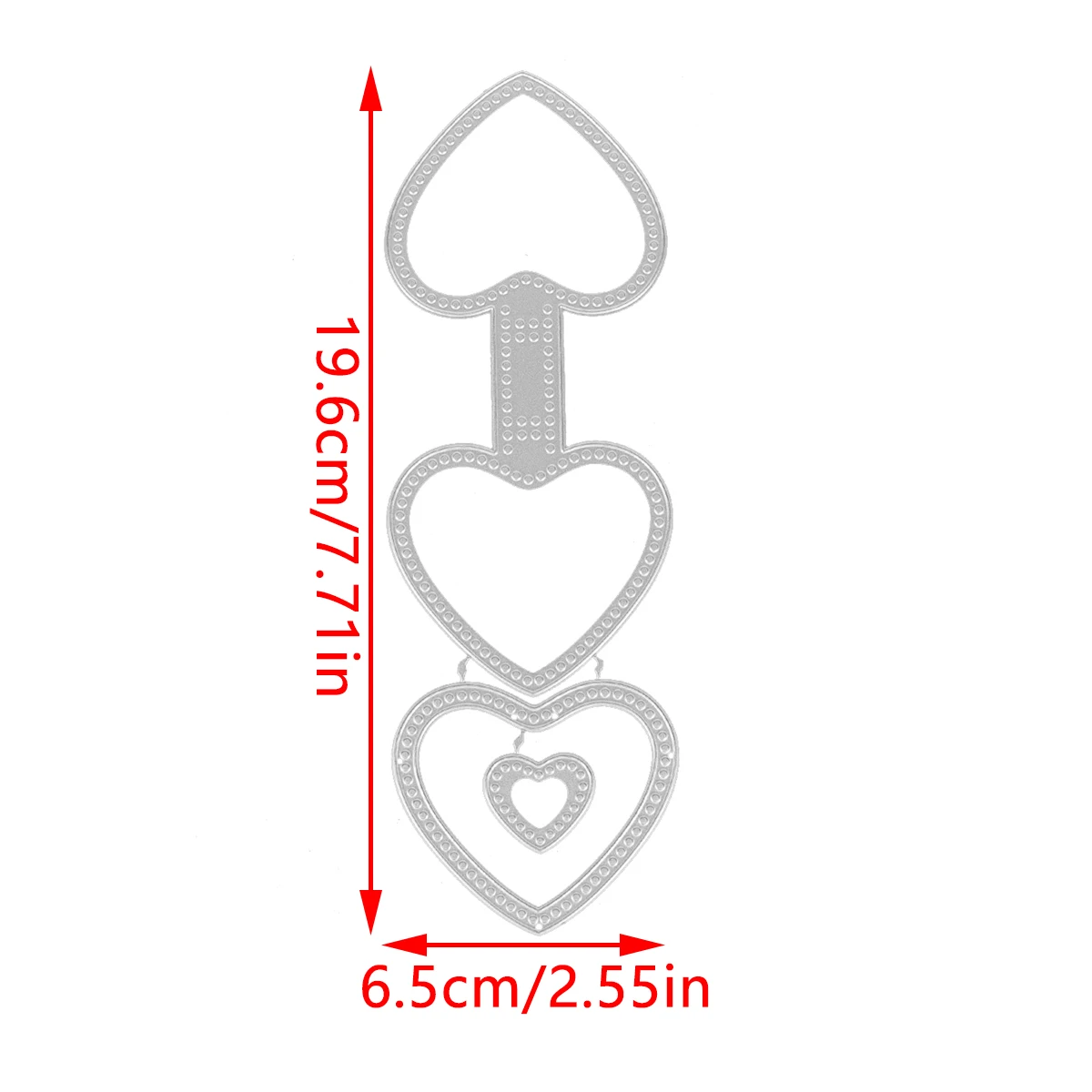Description Picture 3 of itemLove Tag Square Bow Tie Finger Heart Cutting Dies Scrapbook DIY Craft Die Cut Paper Cards Making Tool Album Cover Embossing