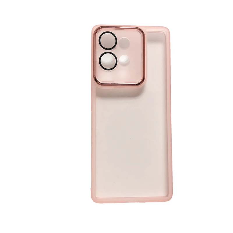 Luxury Transparent Silicone Clear Phone Case with Lens Film Protection