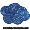 Beauty Stainless Steel Snow Flake Flower Elk Stamping Plates Round Nail Art Template Stamp Stencil Christmas 3