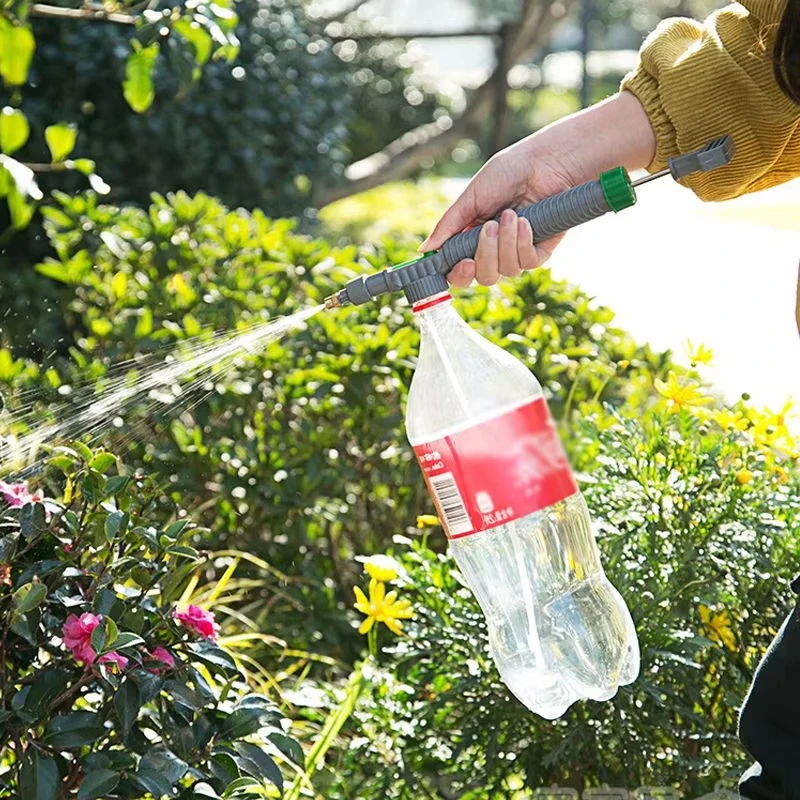 Manuelle Hochdruck-Luftpumpe, Gartenbewässerung, Sprühgerät, Getränkeflasche, kleiner, manueller, druckverstellbarer Sprühkopf