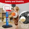 Adjustable Kids Basketball Hoop Indoor Outdoor with 4 Balls, Height 2.5-3.5 ft, Safe for Toddlers Age 1-4, Birthday Gift