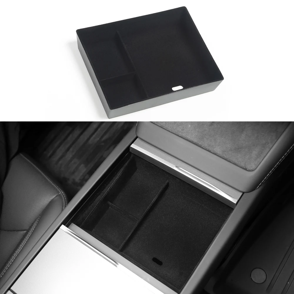 

Center Console Trays for Tesla Model 3 Highland 2024 Organizer Accessories Under Seat Storage Box Armrest Hidden Bins Cup Holder