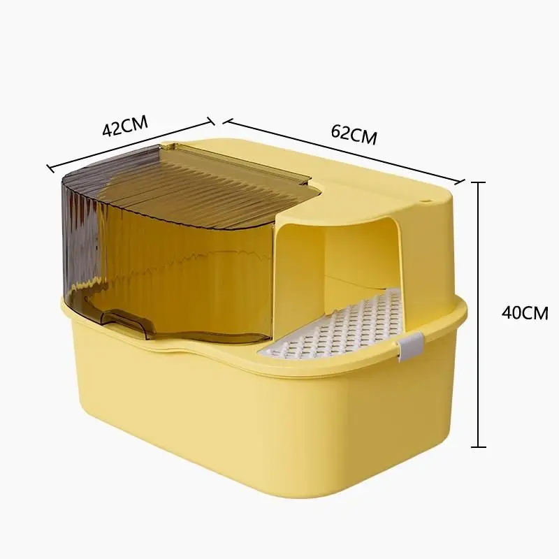 고양이 쓰레기 상자 완전 밀폐형 복도형 초대형 비말 방지 탈취 복도형 고양이 화장실