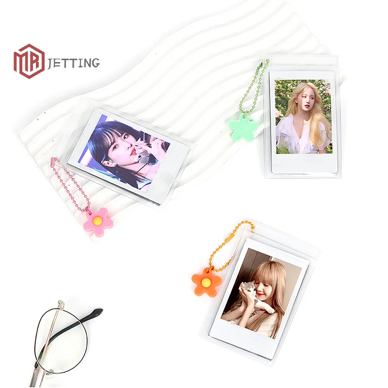 5 개/대 3 인치 필름 투명 사진 보관함 Fujifilm Instax Mini 12/11/9/8/7 용 스트랩이있는 인스턴트 카메라 사진 케이스