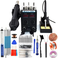 750W 8586D Soldering Station 2 IN 1 Hot Air Gun LCD Dual Digital Display Electric Soldering Iron SMD Welding Rework Station 1