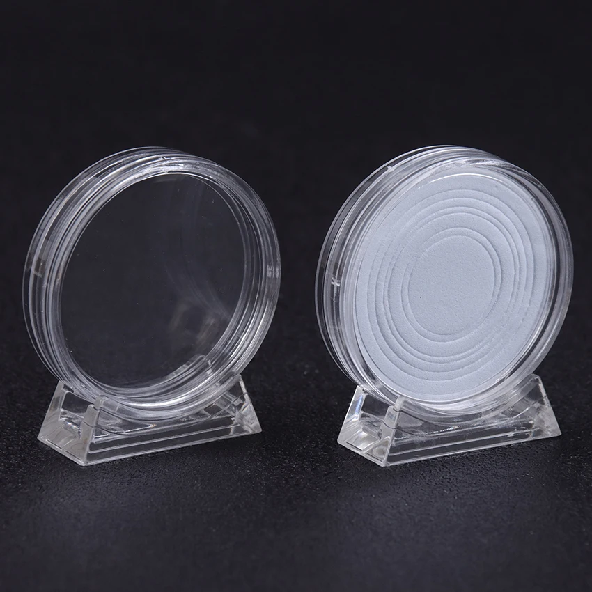 5PCS 4cm Acrylic Coin Display Case Transparent Box Commemorative Medal