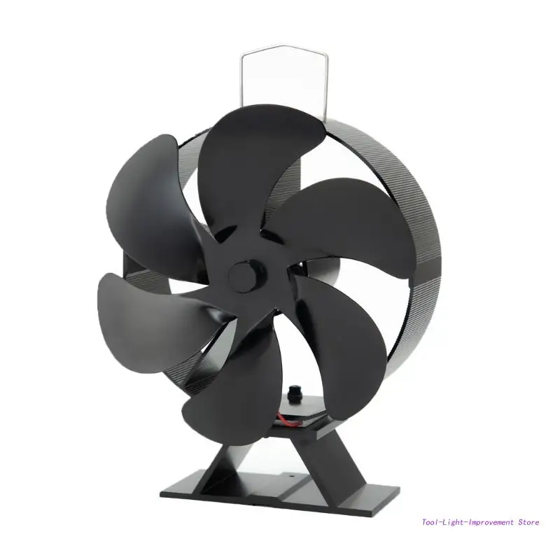 SF136T 6 Blade Fireplace Fan for Wood Log Fire Heat Powered Fans