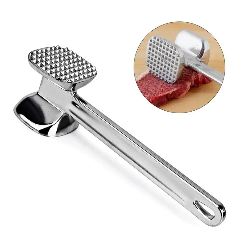 Home Single Side Hammer Aluminum Alloy Steak Hammer Pine Meat Pork Chop Single Side Pork Chop meat tenderizer hammer
