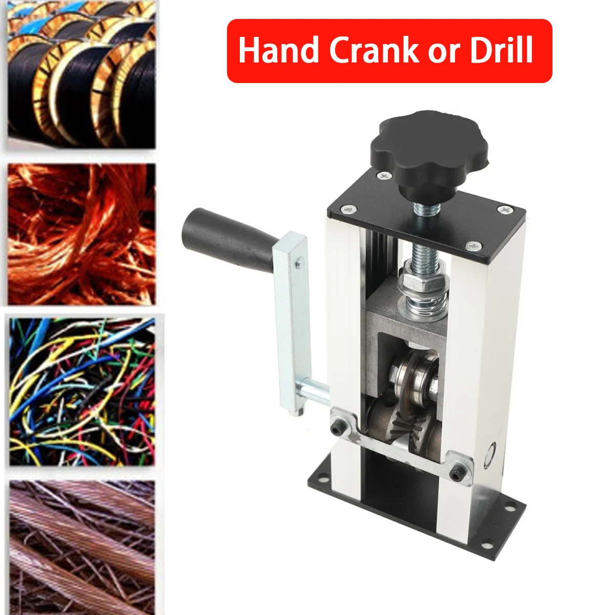 Tragbarer Drahtabisolierer Manuelles Kabelabisolierwerkzeug 1-25mm Kabel-Abisoliermaschine mit Handkurbel und Elektrobohrer – Detail 9