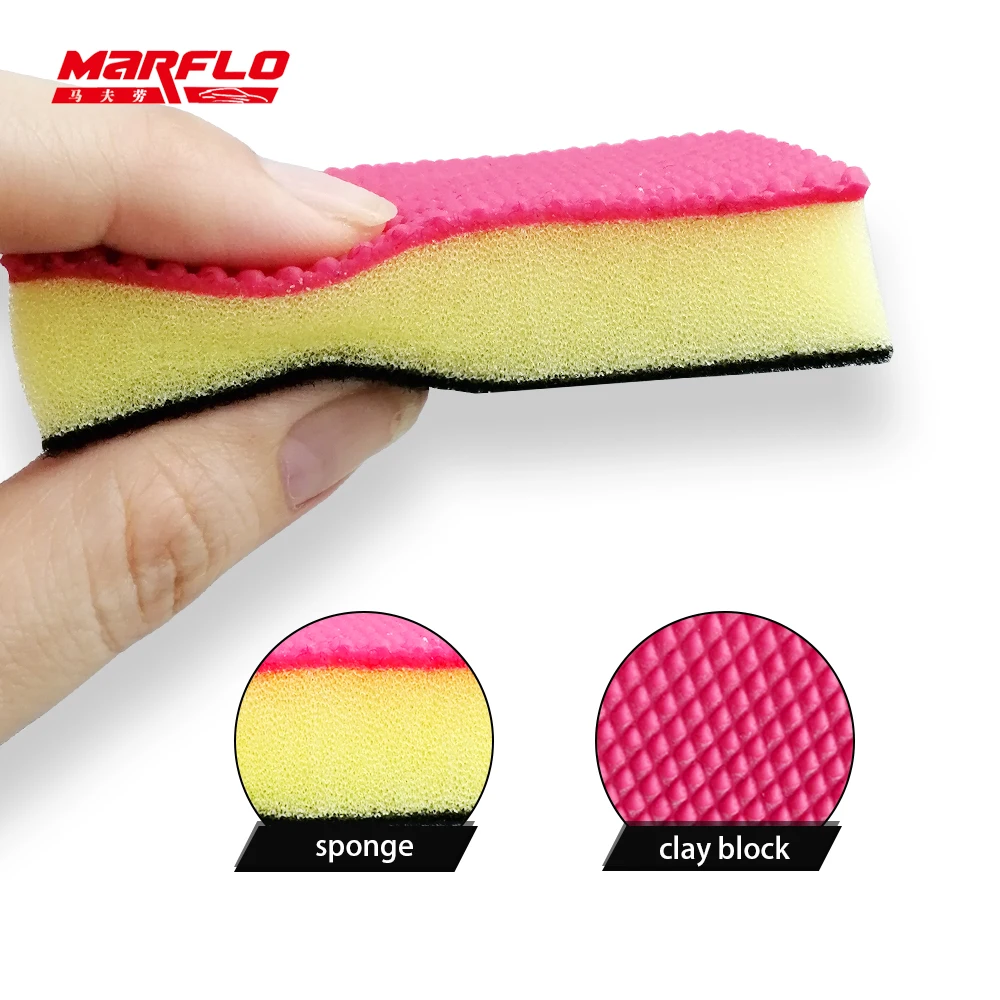 Car Cleaning Clay Bar cleaning gel car cleaning tool car cleaning clay bar cleaning magic mud car detailing cleaner car cleaning gel MARFLO Auto Care Car Wash Magic Clay Bar Block Pad Speedy Surafce Sponge Detailing Polisher Automotive Erase Made By Brilliatech