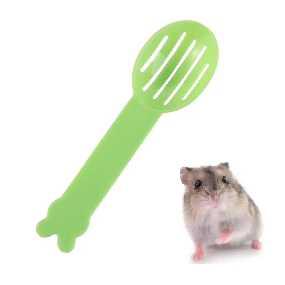Mini Hamster Sand Scoop Random Color Plastic Small Animal Litter Shovel Hamster Bathroom Cleaning Shovel Pet Bath Spoon