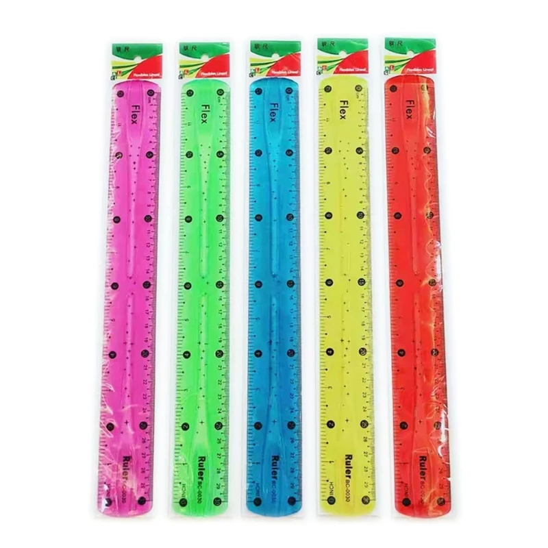 Vektenxi Flexibles Gummi-Lineal 15 Cm – Biegsam, Mit Cm- & Zoll-Skala, Für Schüler & Büro