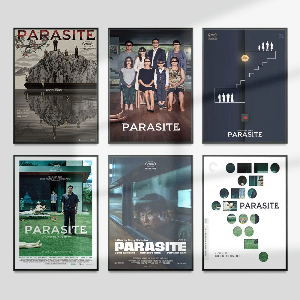 

Parasite South Korean Black Comedy Thriller Film Print Art Poster Movie Canvas Painting Decor Wall Picture
