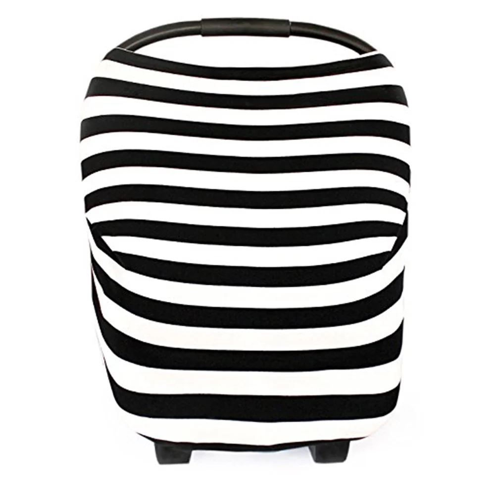 Nursing Scarf Strip Patterned Breastfeeding Cover Shawl Cotton Baby Car Seat Cover for Girls and Boys