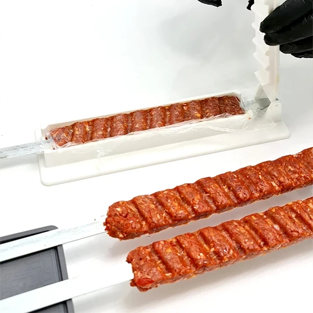 Nyársok Kebab Készítő Grillezés Stringer Box Gép Marhahús Zöldségek Grill Kültéri Bbq Eszköz Hasznos Kiegészítők - Image 4