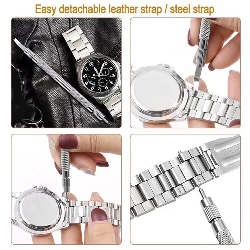 1set Watch Repair Tools Change Metal Bracelet Intercept Removal Steel Strap Belt Installation Universal Watch Strap Remover