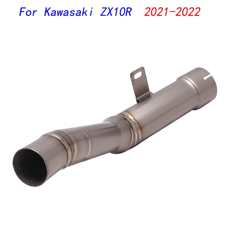 

Slip On Motorcycle Middle Connect Tube Mid Link Pipe Titanium Alloy Exhaust System For Kawasaki ZX10R 2021-2022