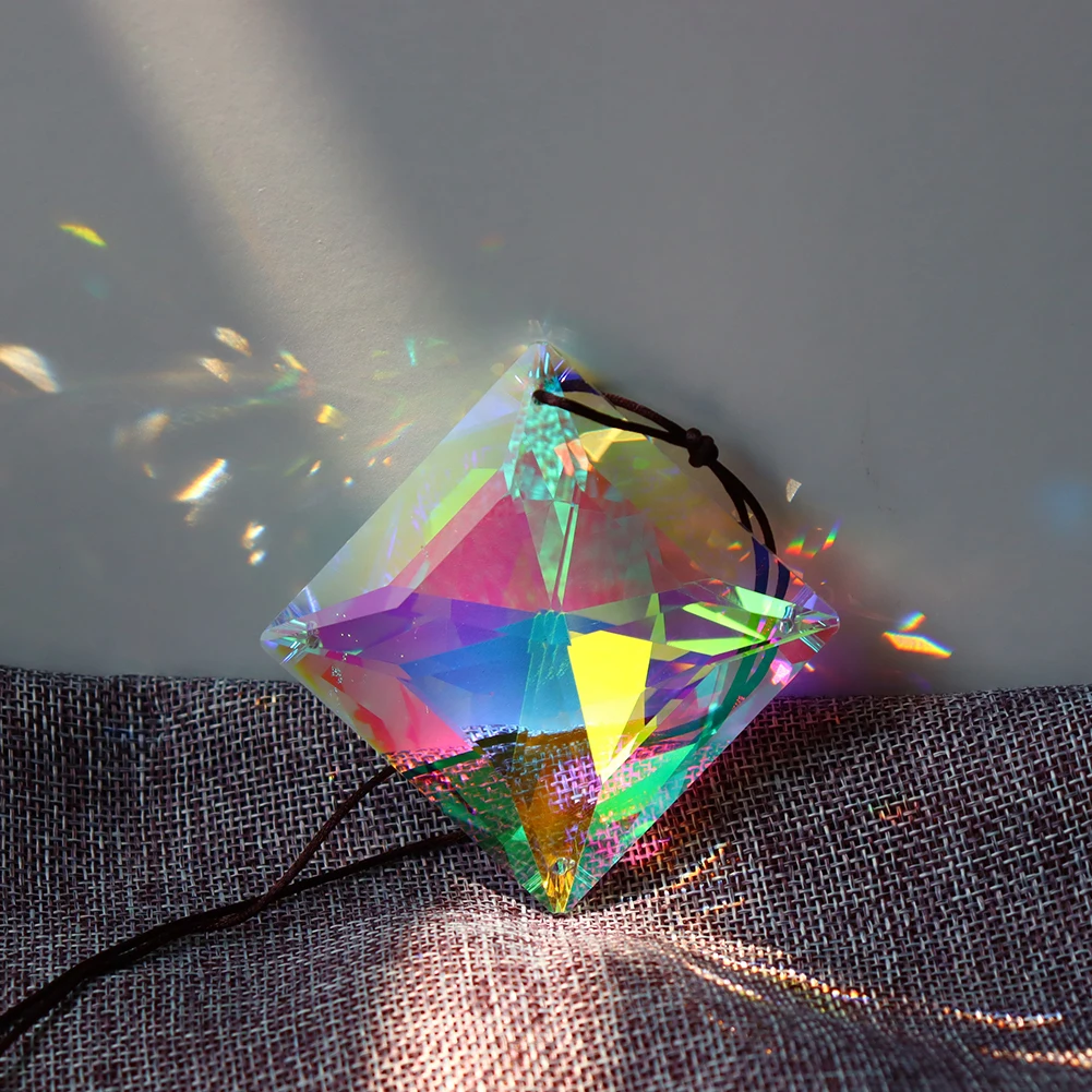 Hanging Crystals Prism Sun Catchers Rainbow Maker Chandelier Crystal Pendant Drops DIY Ornament Craft Home Wedding Decor