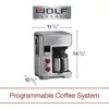 NEW WOLF GOURMET Programmable Coffee Maker System with 10 Cup Thermal Carafe, Built-In Grounds Scale, Removable Reservoir 5