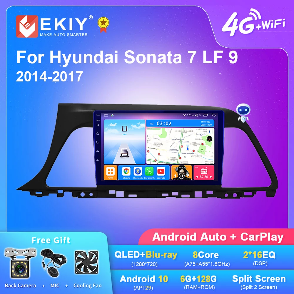 EKIYT7 Android 10 автомобильный радиоприемник мультимедийный плеер для Hyundai Sonata 7 LF 9