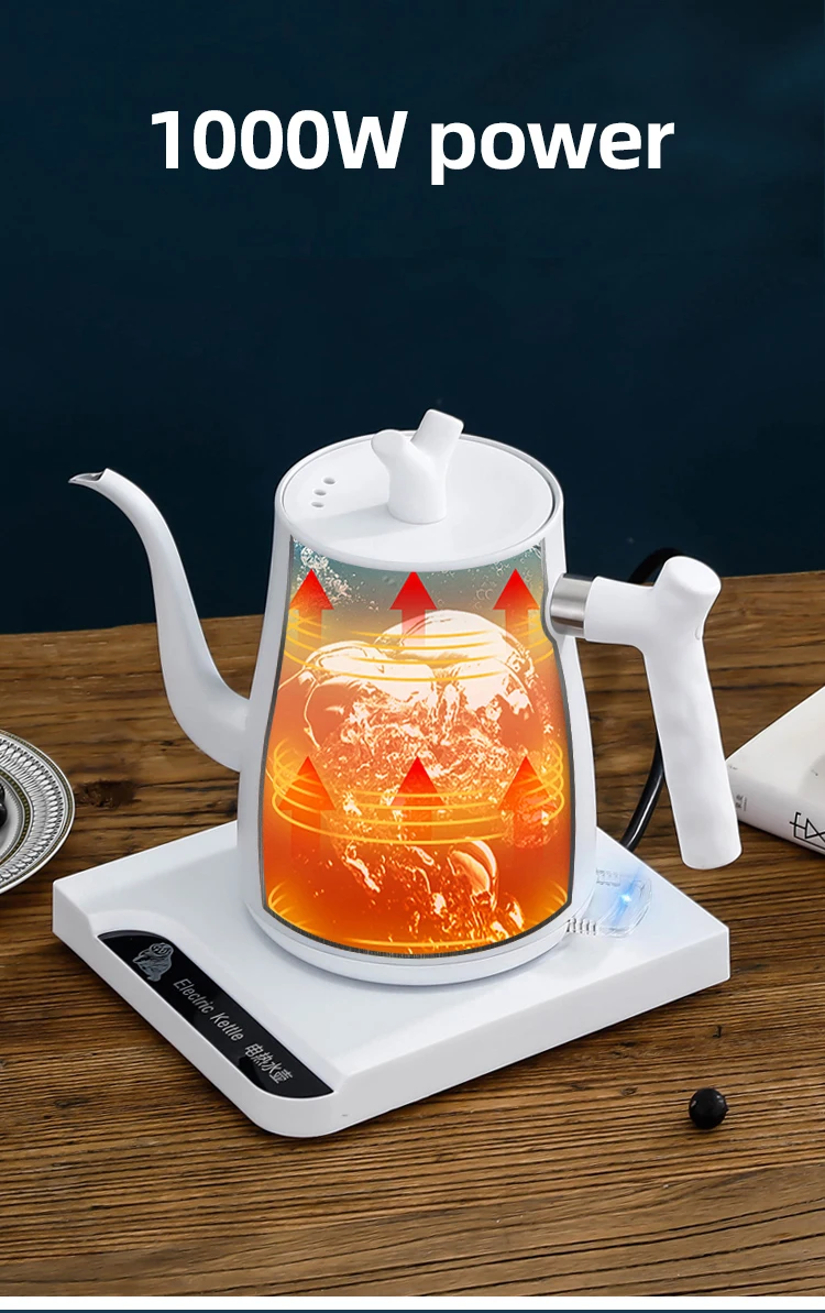 Bouilloire Électrique À Col De Cygne, 1,2 L Verser Sur Une Cafetière En Acier Inoxydable 304