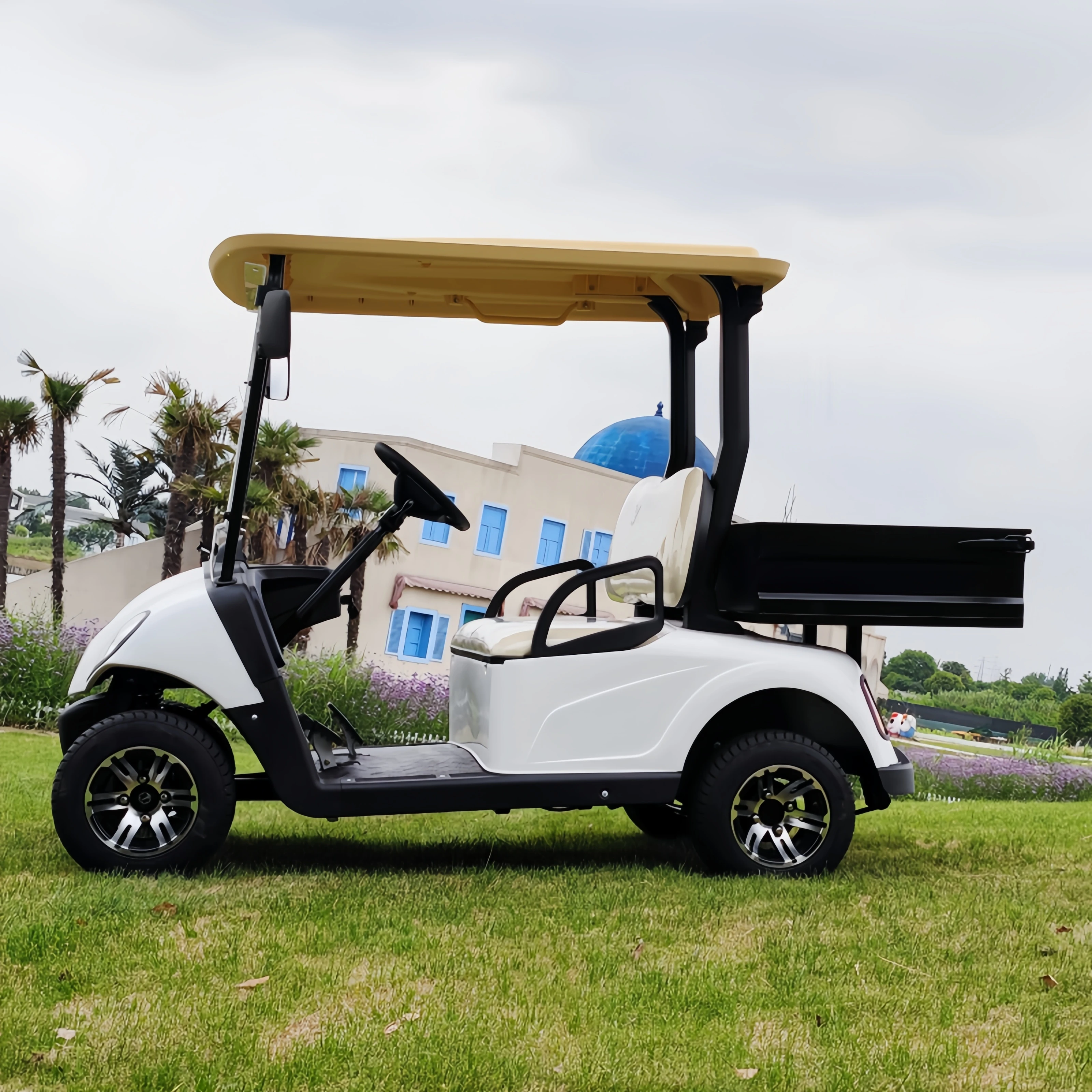 Made in China new energy vehicle Cart dark blue 6-seater electric golf cart club car Electric sightseeing car