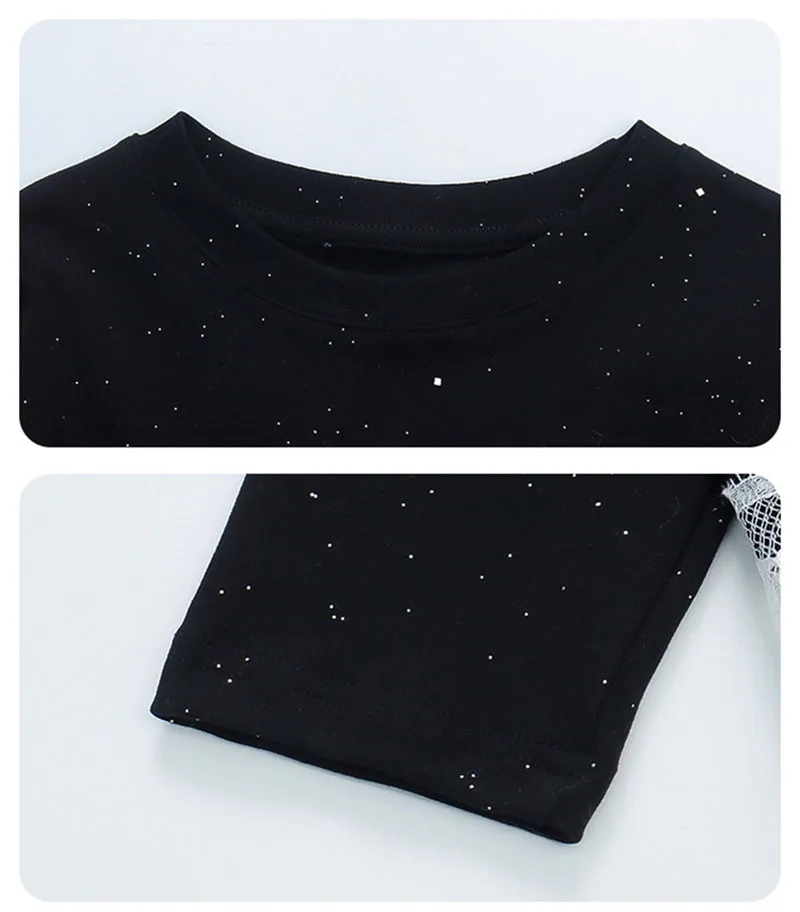 Girls Autumn Lace Patchwork Cotton Base Shirt