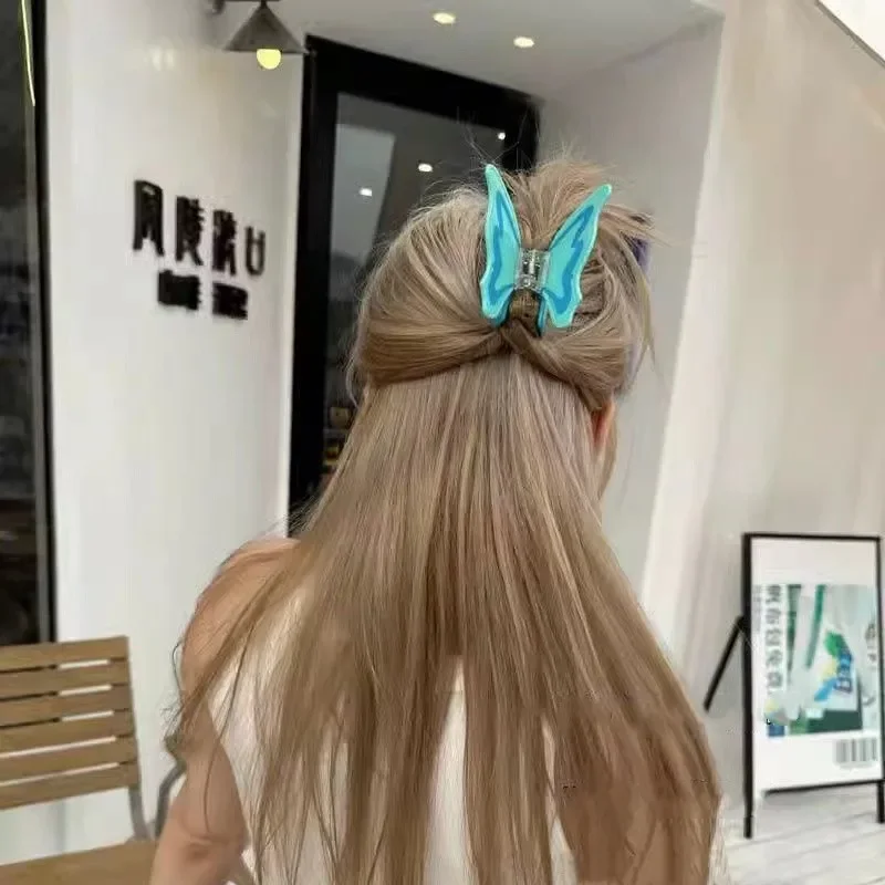 Summer Large Butterfly Hair Claw Clips Korean Charm Temperament Hairpins Barrettes Fashion Hair Accessories for Women Headwear