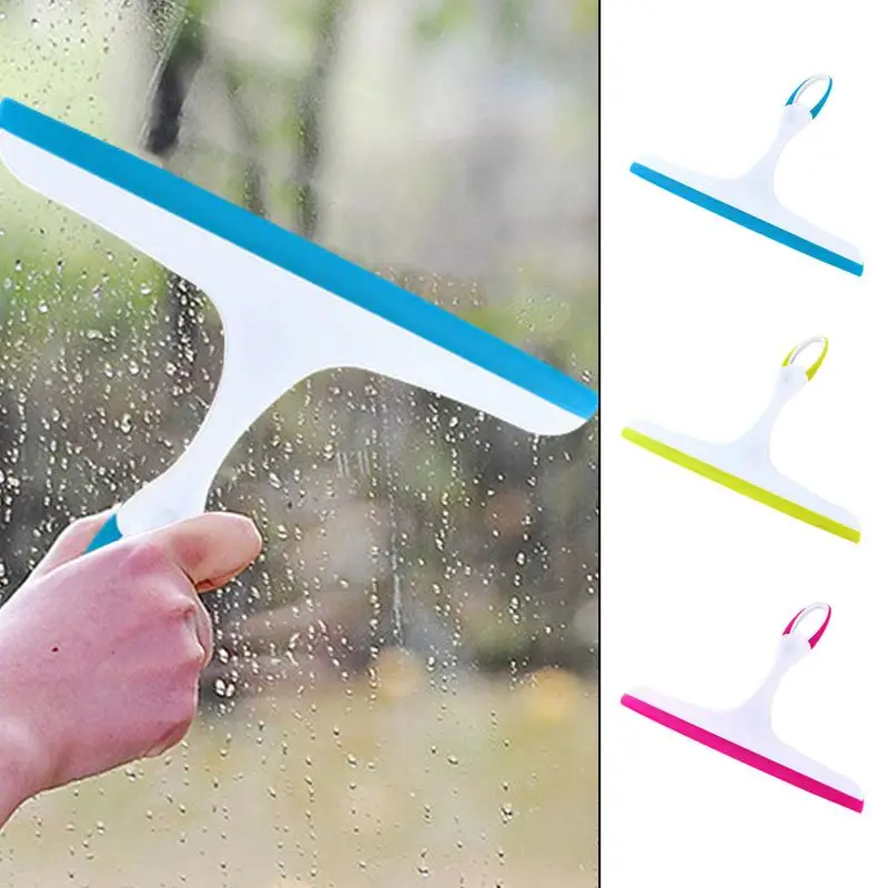 

Shower Glass Wiper Scraper with Ergonomic Handle Squeegee Shower Wiper Bathroom Mirror Glass Cleaning Scraper for Shower Window