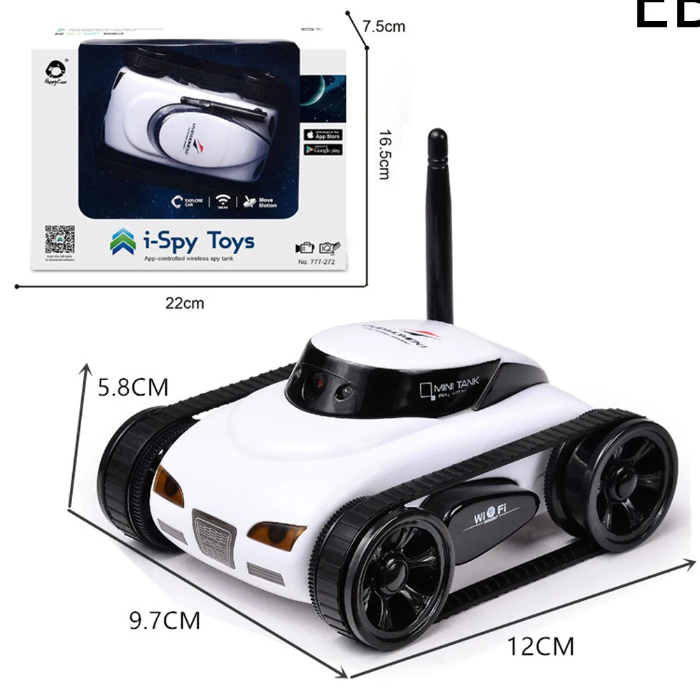 EBOYU 272 Wifi Mini i-spy RC Tank Car RC Camera Cars HappyCow 777-272 with 30W Pixels Camera for iPhone iPad iPod Controller 6