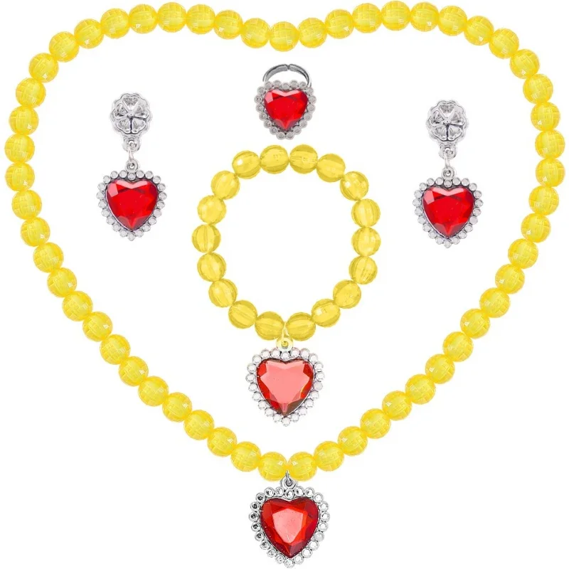 Cosplay Accessories Girl Elsa Sleeping Beauty Snow White Princess Accessory for Cosplay Party Dress Up Bowknot Gloves Crown Wand Neacklace Bracelet