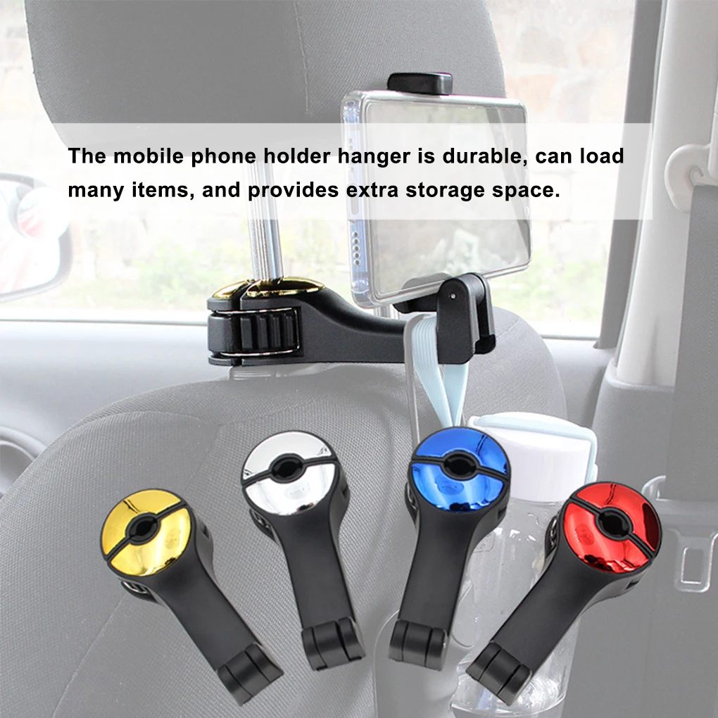 2 in 1 Car Headrest Hook Hanger Foldable Handbag Grocery Organizer
