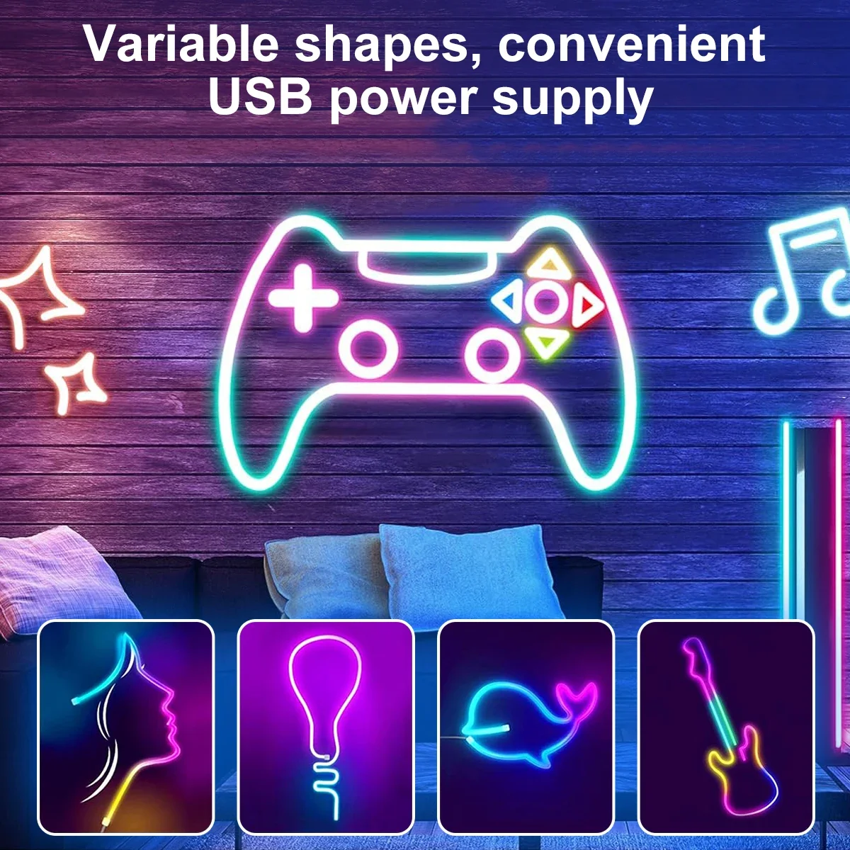 LED neon belt flexible waterproof lighting RGB dimming application and remote control built-in microphone voice control