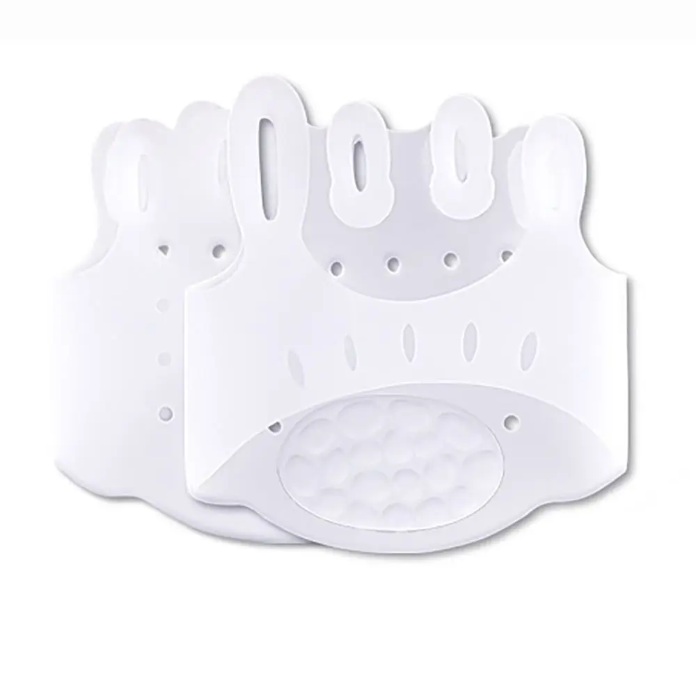 1Pair New Silicone Five Toe Separator Hallux Valgus Spacers Orthopedic Bunion Corrector Forefoot Pads Braces Toe Separator