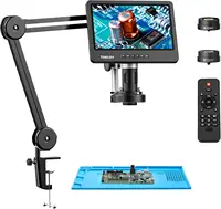TOMLOV DM602 Flex Digital Soldering Microscope 2000X 10.1" HDMI Microscopes 3 Lens Coin Microscopio Ring Light For Repairing 1
