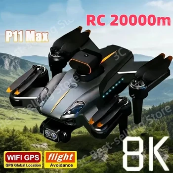 Drone GPS P11 Max 8K HD 5G Professionale per Fotografia Aerea con Doppia Fotocamera, Evitamento Ostacoli, Quadricottero Brushless 20000M 2026