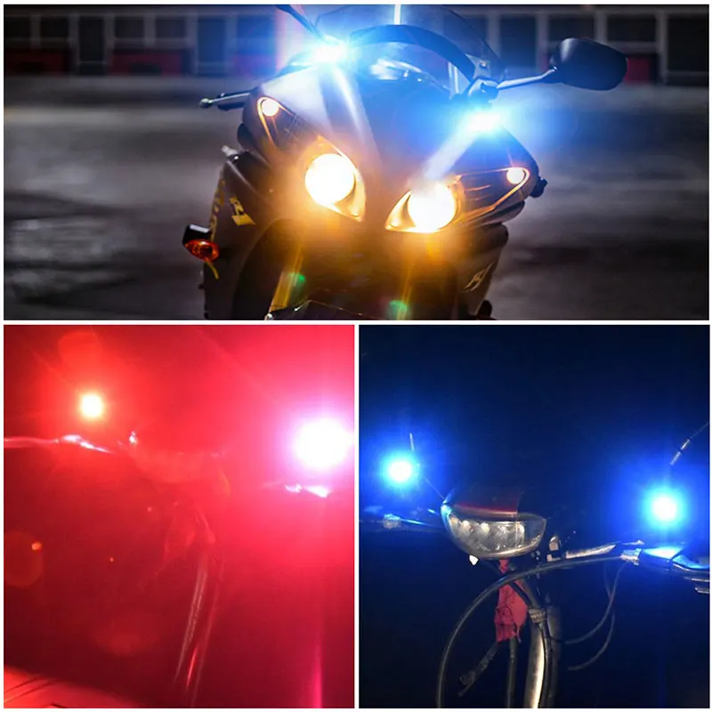 Motorcycle led lights 2Pcs Motorcycle Led Light Driving Lamp Brake Light Fog Lamp Accessories