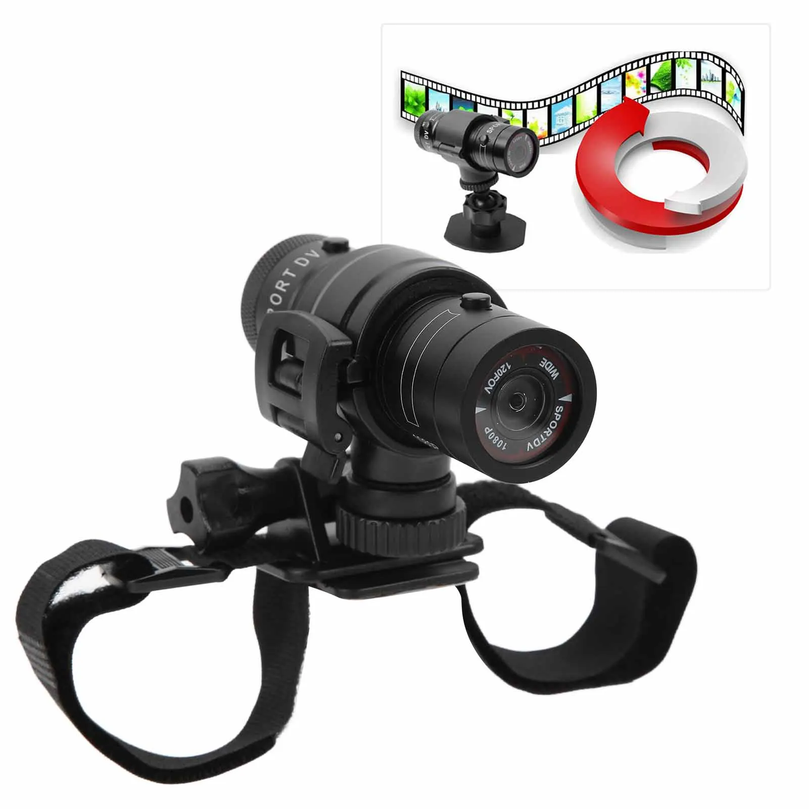Motorcycle Helmet Action Video Camera Waterproof Helmet Sport Camera 120&deg; Wide Angle Full 1080p HD Car Video Recorder