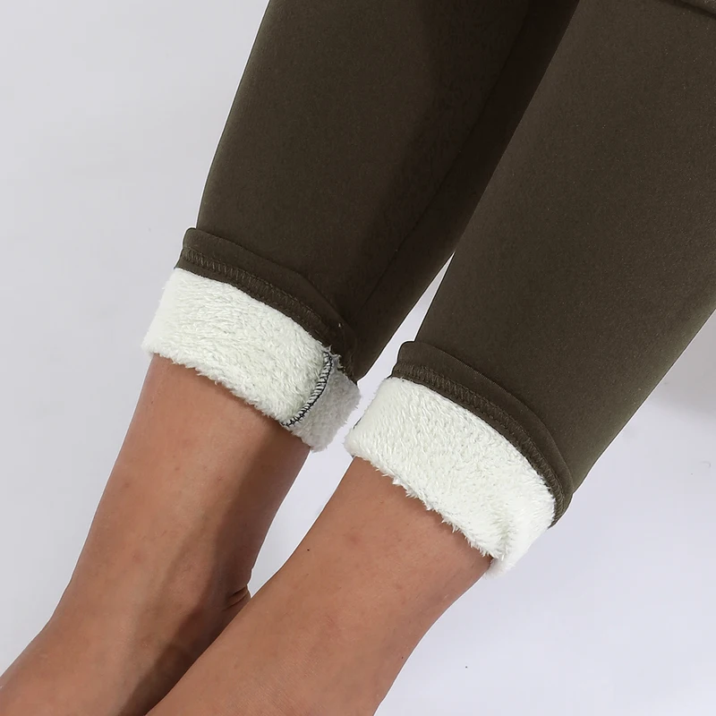 Women Plus Velvet Stretch Leggings High