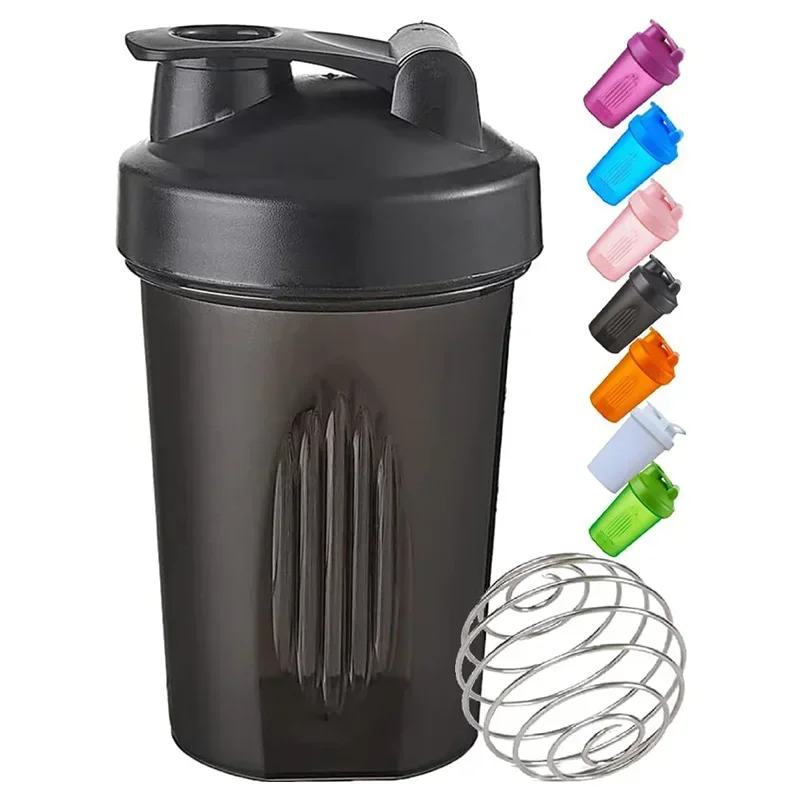400ml Shaker Cup Leak-proof Protein Powder Milkshake Mixing Cup with Mixing Ball BPA-free Plastic Suitable for Exercise shaker bottle shaking cup protein shaker cup self stirring shaker cup
