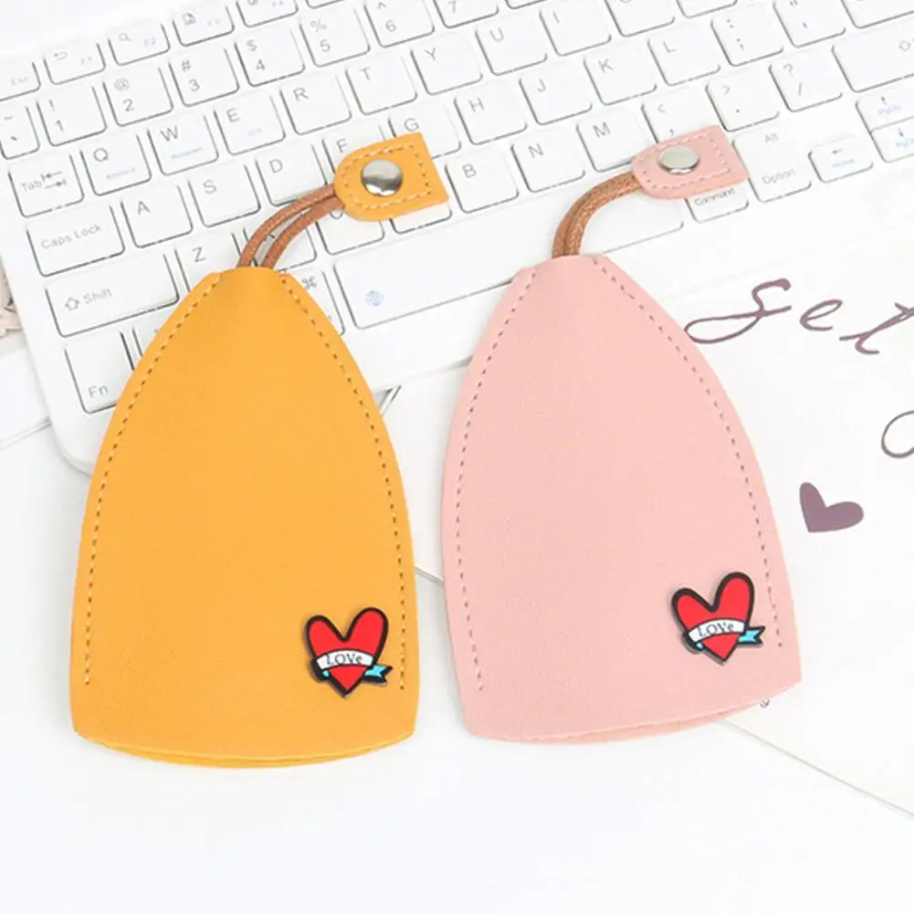 Cute PU Pull Out Key Holder for Keys Creative Love Heart Key Case Wallet Leather Keychain Leather Bag for Keys Car Key Box Pouch