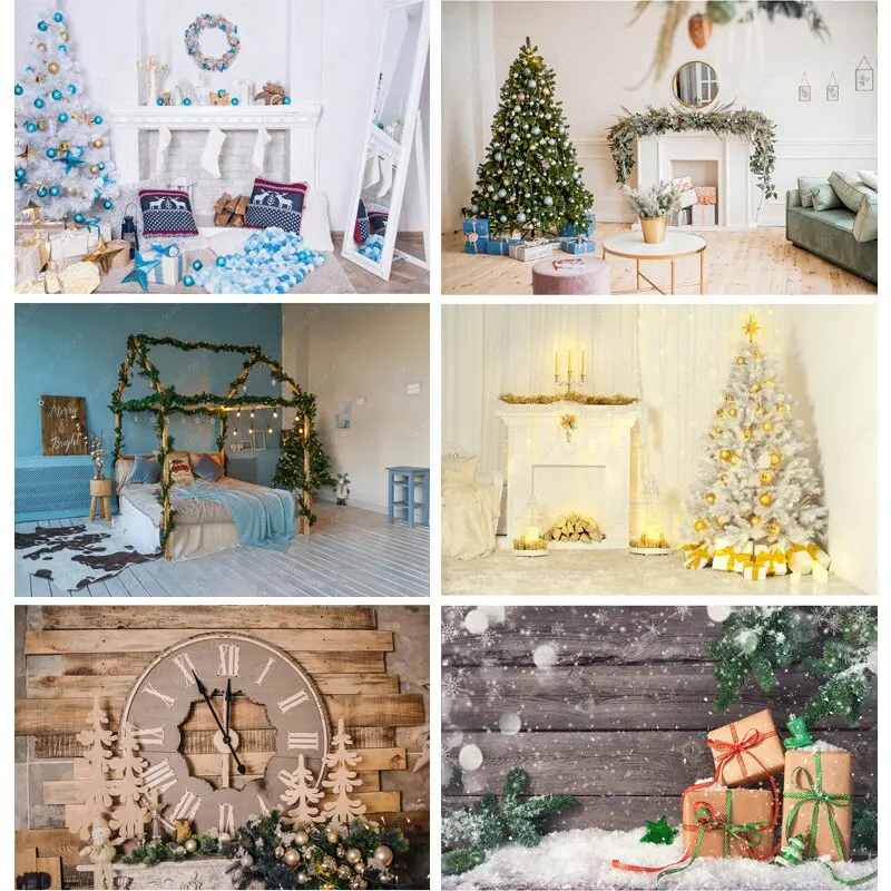 

Christmas Theme Photography Background Snowman Christmas tree Children Portrait Backdrops For Photo Studio Props 211114 KKLL-04