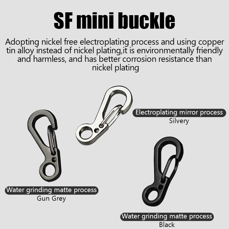 1Pc Titanium Alloy Keychain Buckle Key Ring Car Accessories Titanium Buckles EDC Outdoor Tool Carabiner Holder Gift For Men