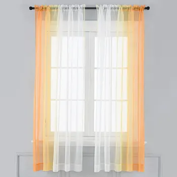 Tende in tulle sfumate sinistra e destra per soggiorno camera da letto filato di organza tenda in voile trasparente tende per il trattamento delle finestre doganali 1